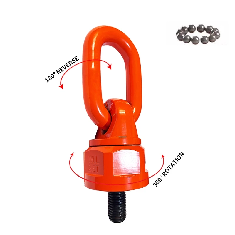 360° Universal Swivel Eye Bolt Lifting Point Molded Duckbill High-Strength Lifting Ring Sling M8