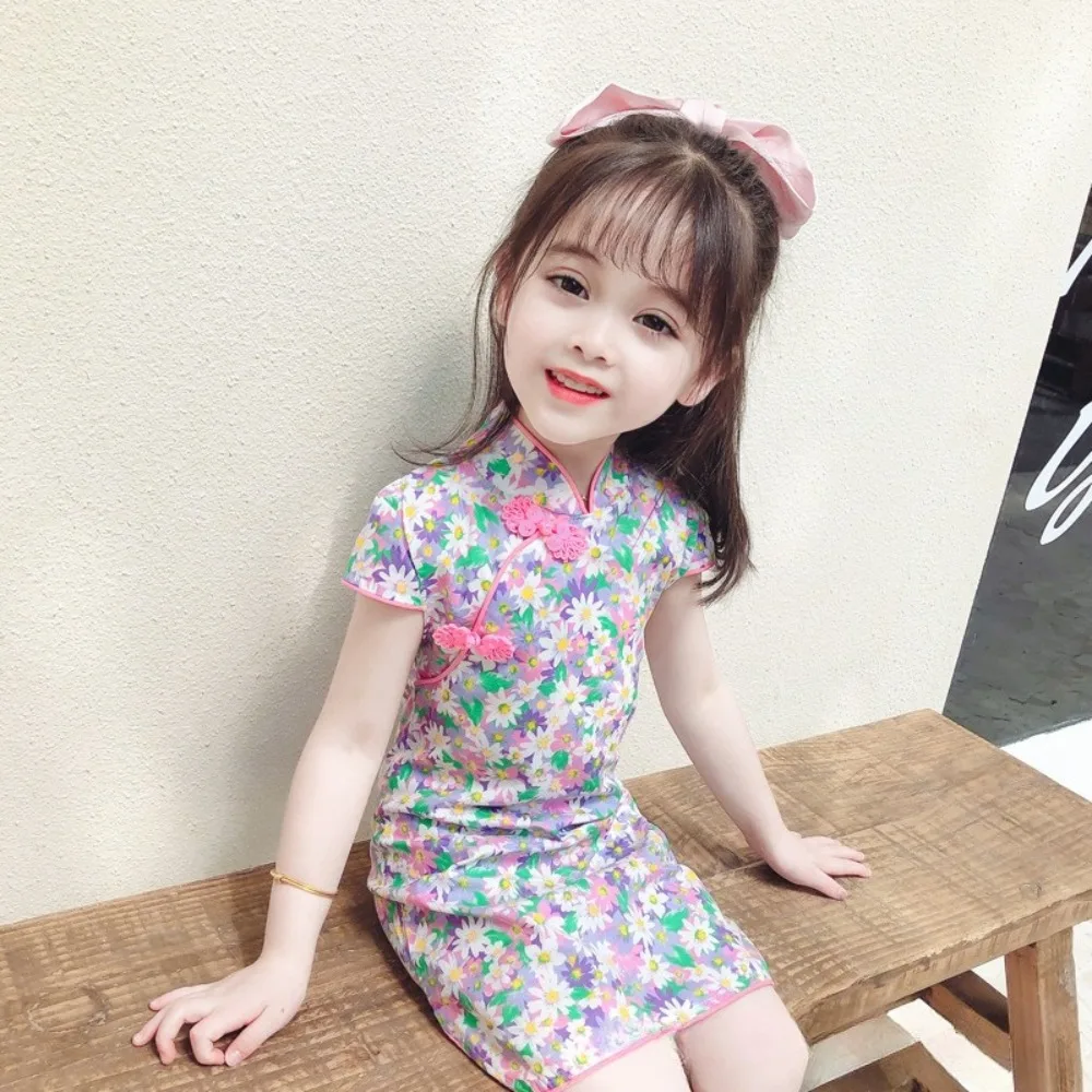 فستان تشيباو شيونغسام عتيق فستان صيني تقليدي على الطراز العرقي أزياء تنكرية للحفلات ملابس أطفال ملابس أطفال