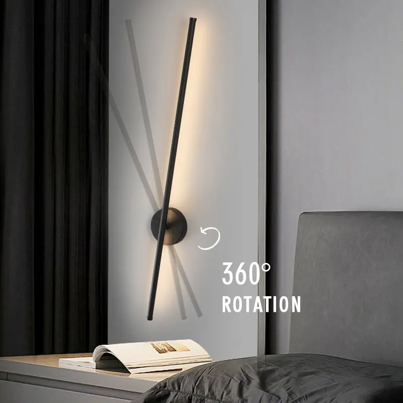 Lamp Body Touch Switch Dimmable LED Wall Lamps Wall Lights For Bedroom Aisle Bedside Modern 360° Rotatable LED Wall Lighting