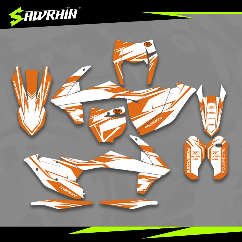 

Sawrain Motorcycle Graphics Backgrounds Decal Stickers Kits for KTM EXC XCW SXF 16-18SXF 17-19EXC 008