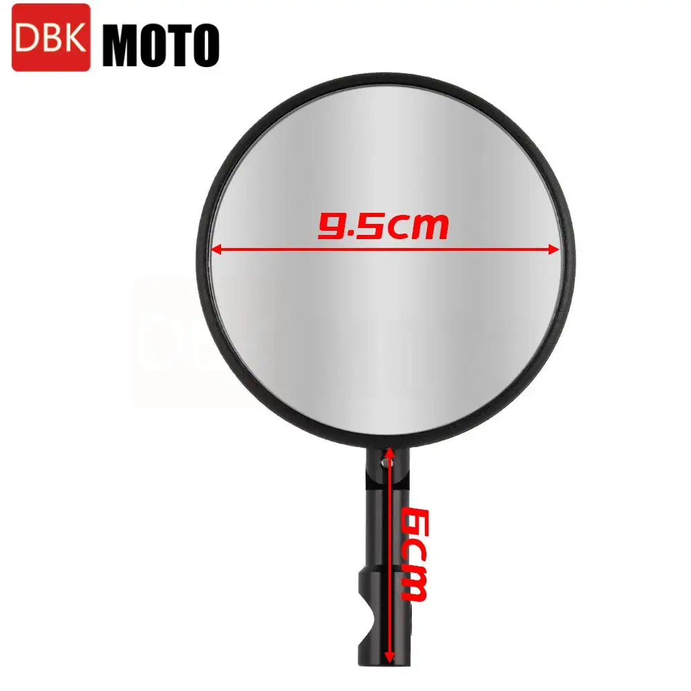 Universal Black Round Mirror Replacement M8 M10 Handlebar End Mirror Convex Handle Bars Rearview Mirror For Honda For KTM - Image 3