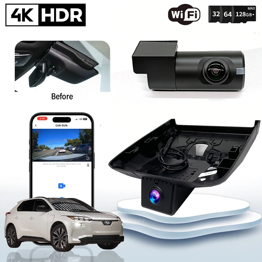 

Plug and play 4K Dash Cam for Car Camera Recorder Dashcam Car Dvr Recording Devices Accessories For Subaru Solterra 2023-2026
