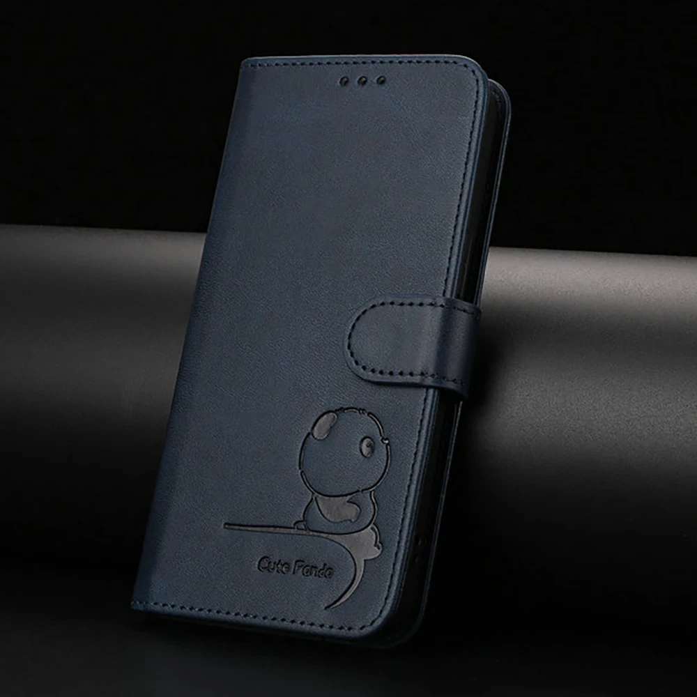 

Emboss Panda Leather Wallet Coque For Motorola Moto G86 G15 G54 Power G98 G66Y G56 G85 G75 G55 G35 G05 G74 G64 G34 G24 G04S Case