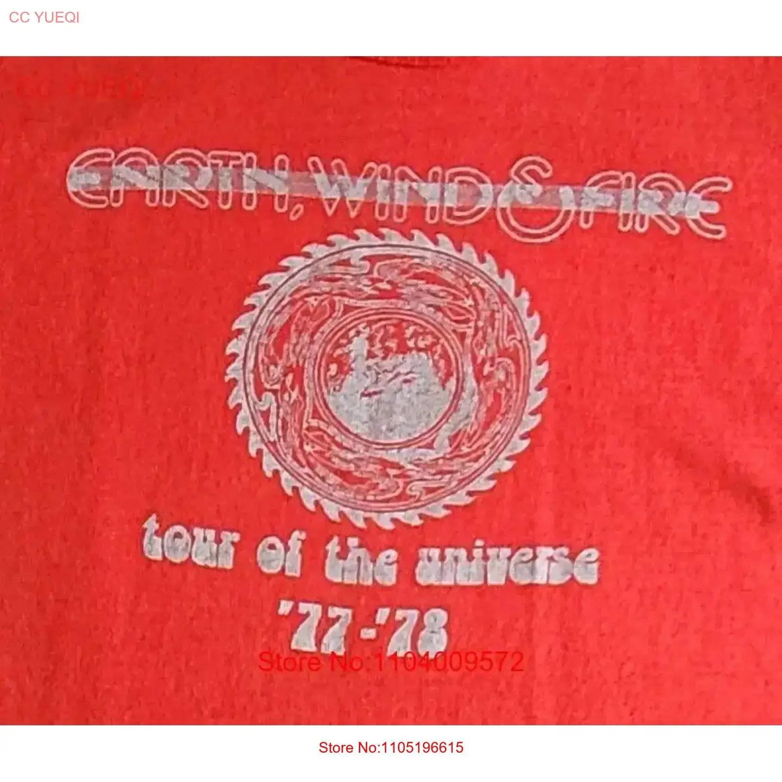 DetRetro313 Earth Wind Fire T SHIRT ORIGINAL SCREEN PRINTED IN 1977 MED vintage Washed graphic streetwear Top For Everyday Wear