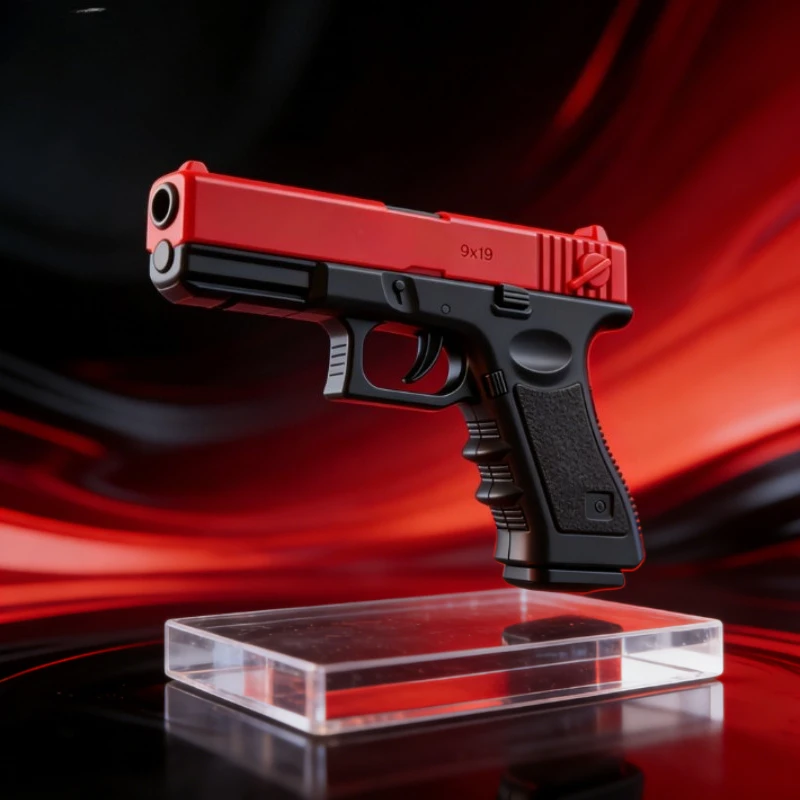 

Игрушечный пистолет Alloy G17 для стрельбы мягкими пулями, резиновые пули 7-8 мм, стрельба на дальние дистанции, подарок на день рождения для мальчиков