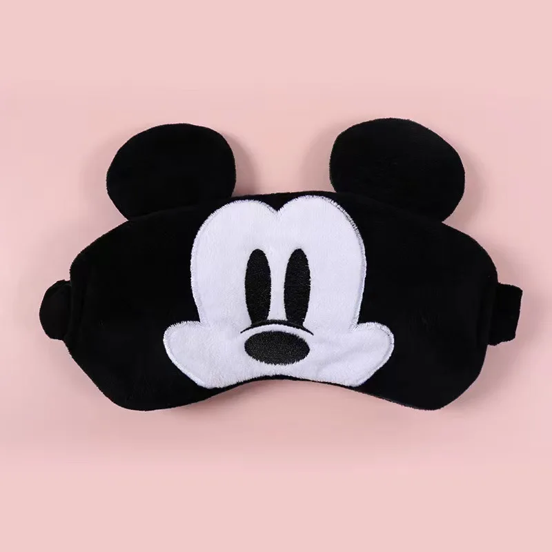 Disney-Máscara de Ojos de Minnie y Mickey Mouse, accesorio de felpa suave para dormir, regalo para niños