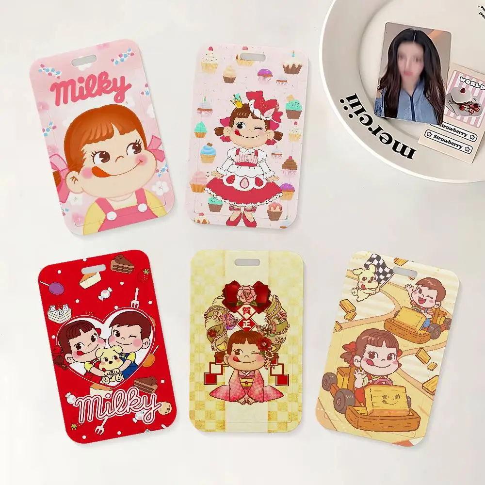 

Держатель для удостоверений личности с изображением персонажа P-Peko Chan, с ремешком на шею, для офиса, школы, для именных карт и удостоверений