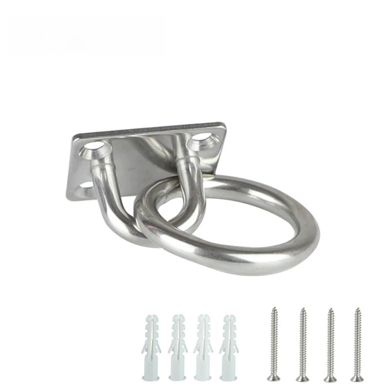 Stainless steel 304 316 square door buckle, fixed plate seat, with screws, sunshade sail fixing accessories, safety buckle