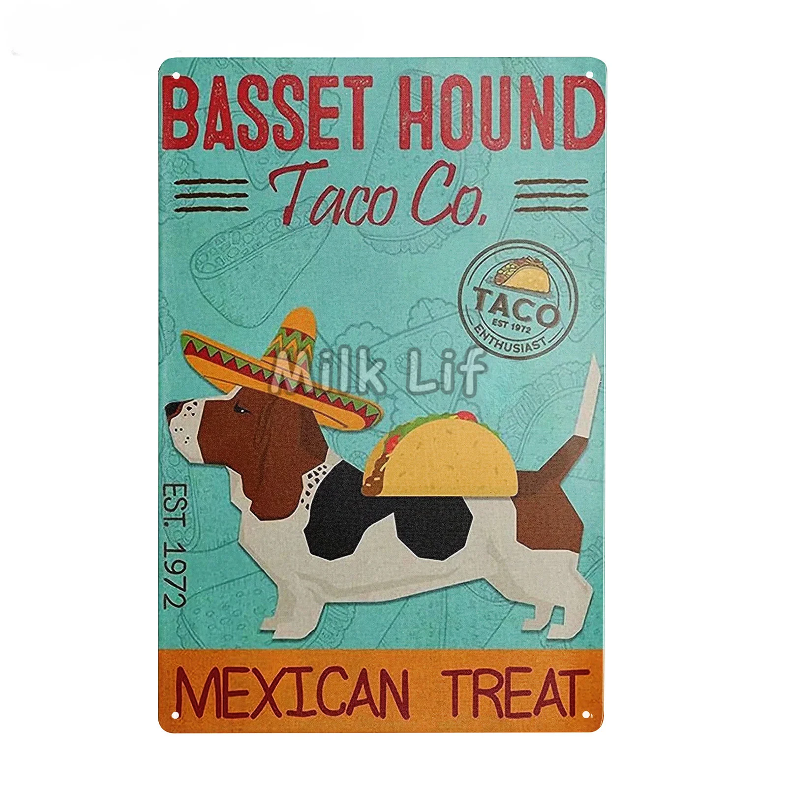 Basset Hound Dog Metal Sign Tin Poster per Home Room Pub Cafe Kitchen Pet Shop Restaurant Wall Art Painting Decor Vintage