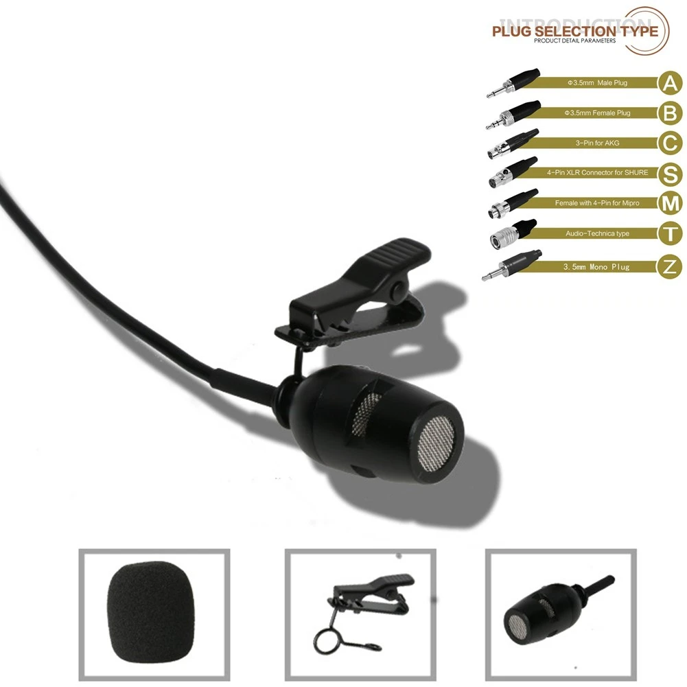 3 5MM Lavalier Mic with 4Pin XLR Compatible with For Shure Systems Great For For Events Needing Discreet Audio Capture