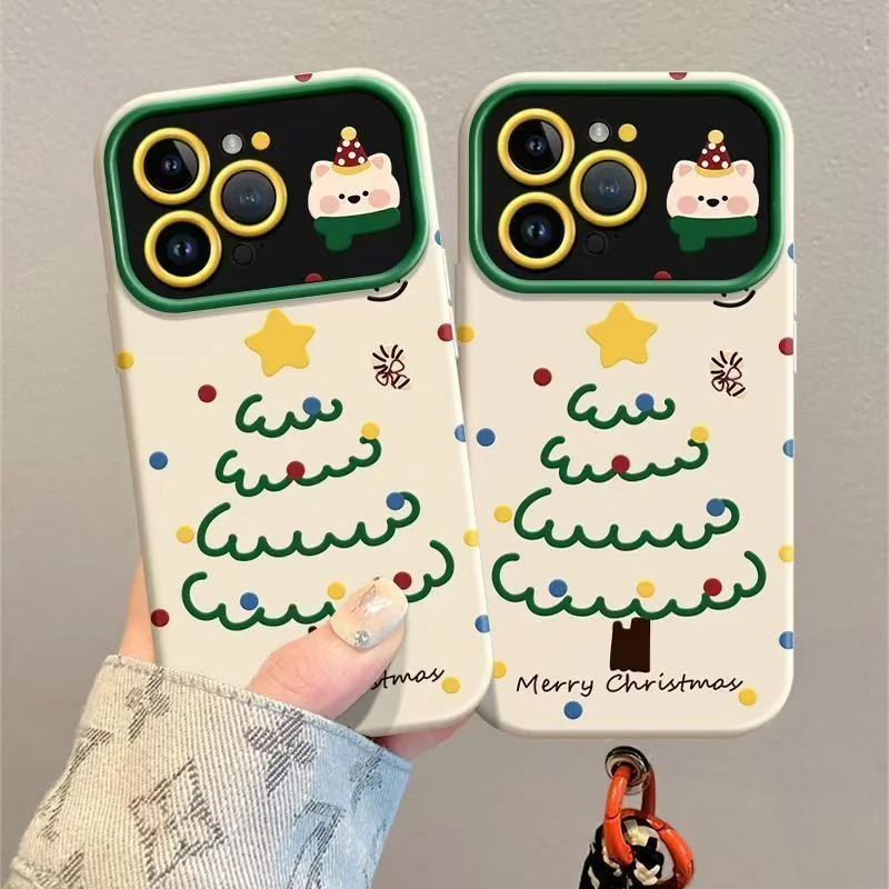 Phone Cases Xr Iphone - Stern-Weihnachtsbaum-Cartoon-Handyhülle mit süßem Welpenmotiv und großem