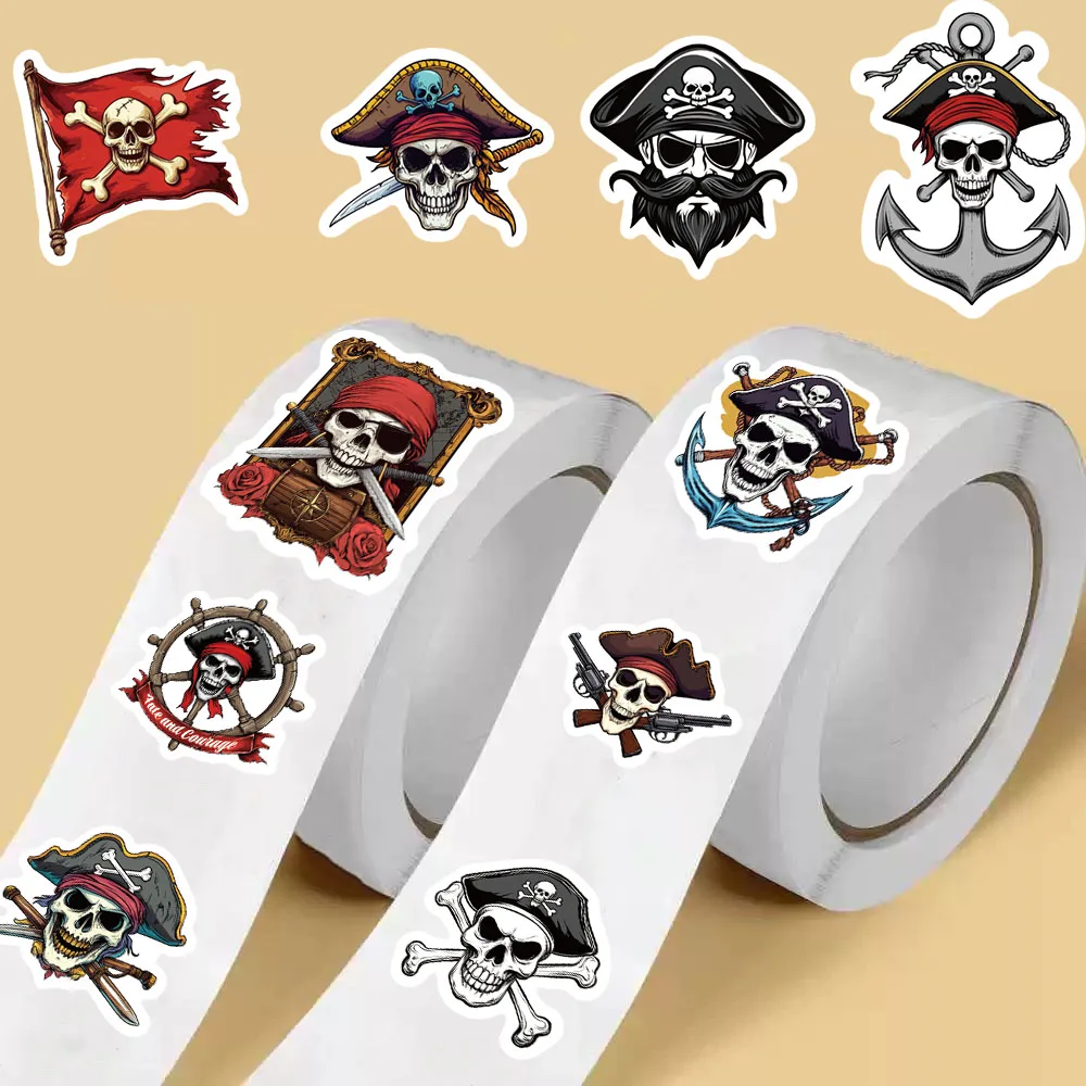 500 قطعة من ملصقات القراصنة الرجعية ملابس الشارع الشهير حقيبة الكمبيوتر المحمول القهوة الأمتعة دراجة نارية حقيبة القهوة المعيشة لفة ملصقات