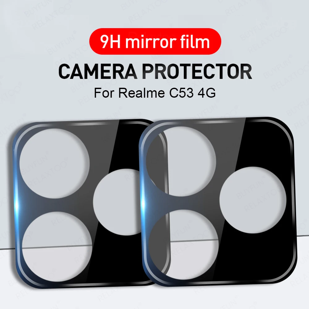 2PCS 3D Curved Camera Lens Phone Protector Glass For Realme C53 C 53 53C 4G Realmec53 6.74Inches back Lens Protective Glass Case