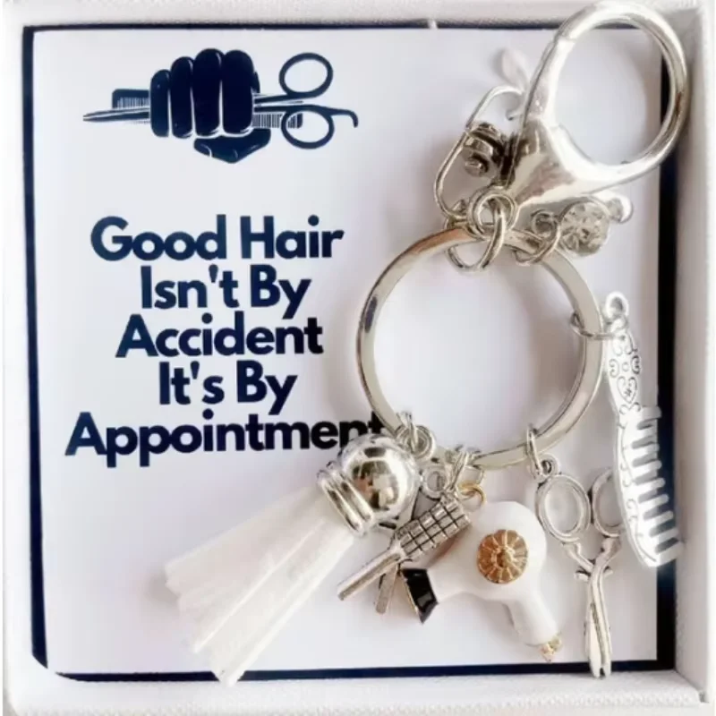 

Мини-парикмахерские ножницы, фен, расческа, брелок, парикмахерские инструменты, подвесной брелок, мини-парикмахерская, автомобильная сумка, брелок для ключей