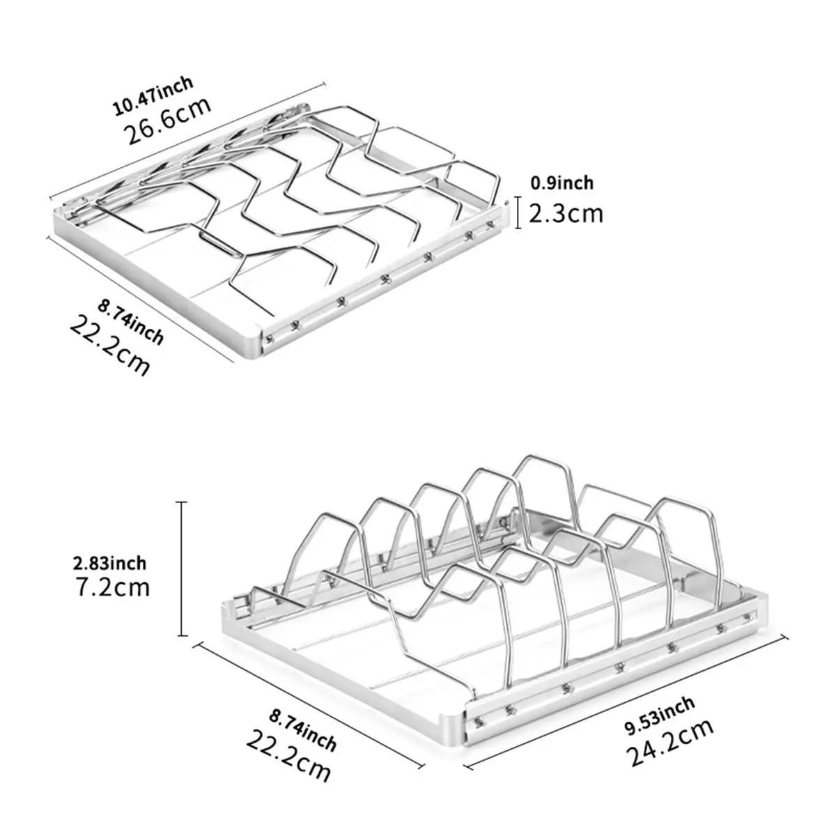 Rack de costelas dobrável para grelhar, fumar e servir acessórios para churrasco enferruja e fácil de limpar