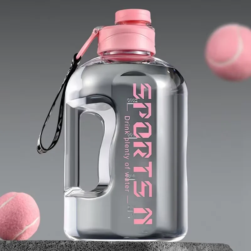 2-Liter-Wasserflasche mit großem Fassungsvermögen, Sport- und Fitnessstudio-Wasserkocher für Camping, Reisen, BPA-freie Trinkflaschen