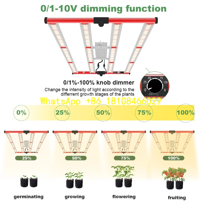 

Plant LED Grow Light 3-Year Warranty CRI 89 DimmableFor Dropshipping for LM301H/301B 400W Full Spectrum Aluminum Bloom Indoor