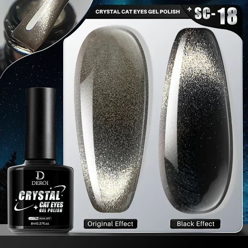 Glitter magnético olho de gato gel polonês cristal olho de gato unha gel polonês vidro auroral uv gel verniz semi permanente para arte do prego