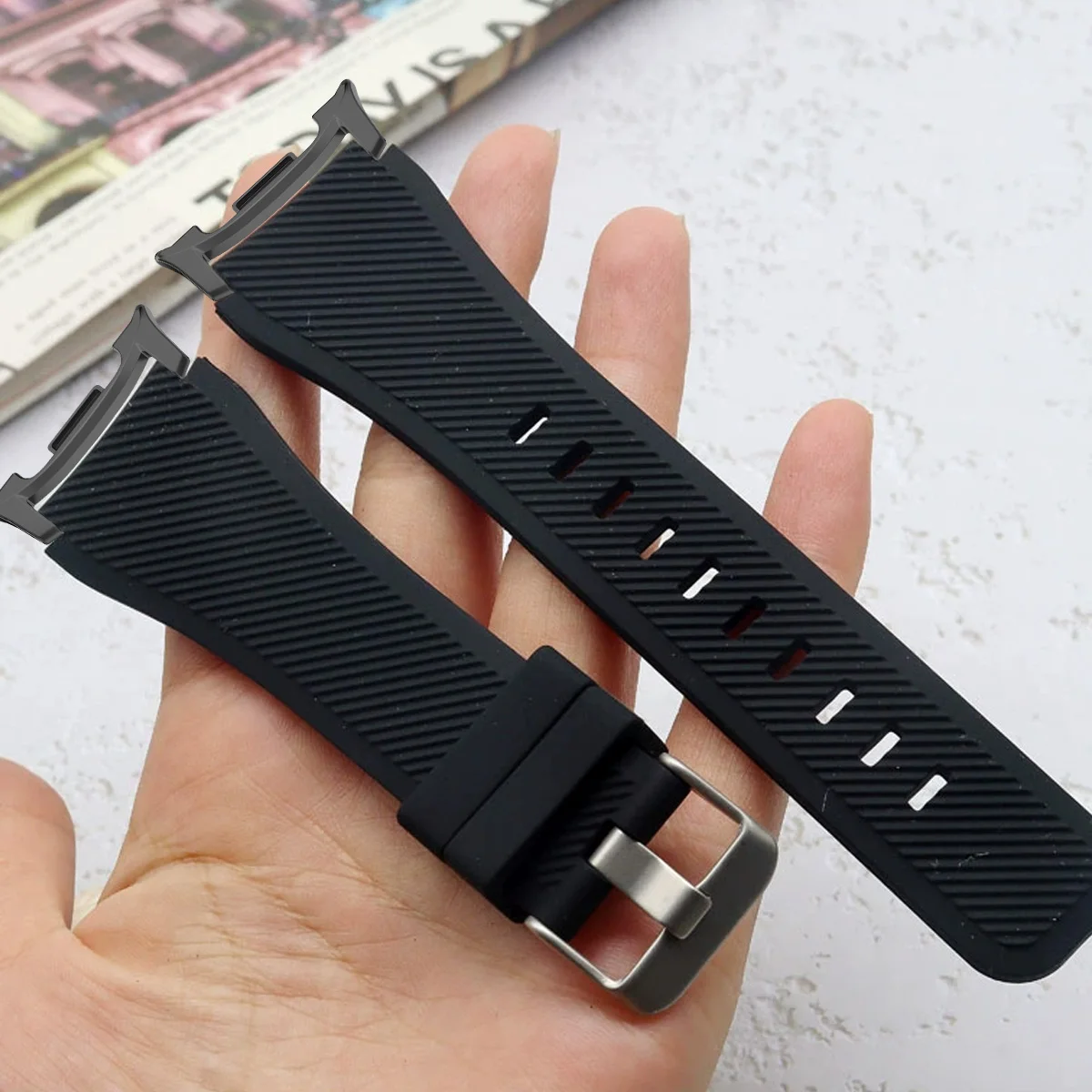 Silicone Sport Strap for Samsung Galaxy Watch 8 Classic Compatible with 40mm 44mm 46mm Models Replace Band Bracelet Accessories