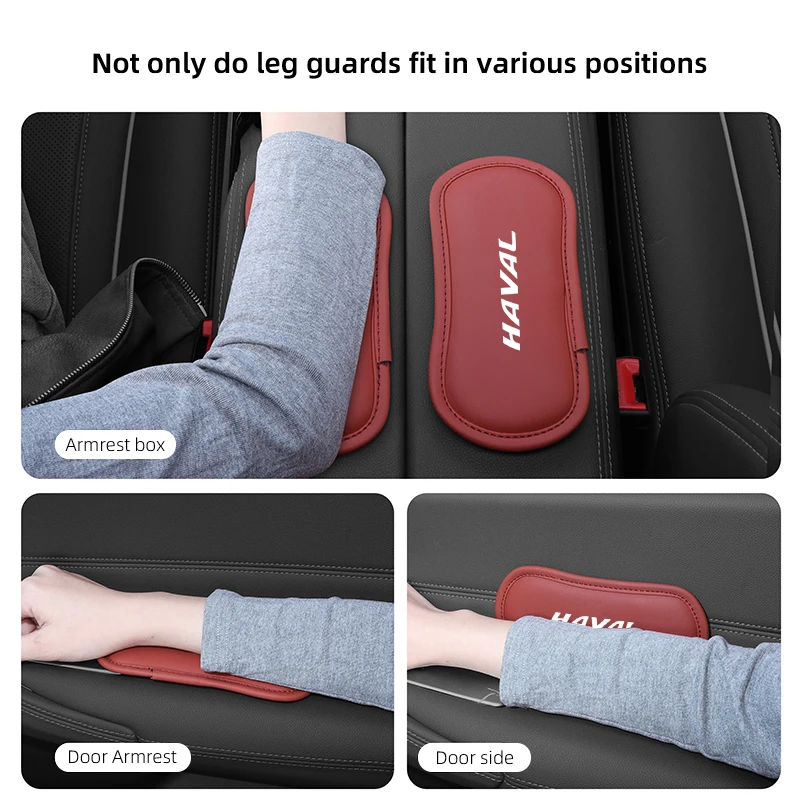 Leather Car Pillow Cushion Elastic Knee Pad Leg Pad Armrest Pad Accessories For Haval H3 H4 H5 H6 H9 F7X H7 H8 H2 F7 H1 H2S M6 view 3