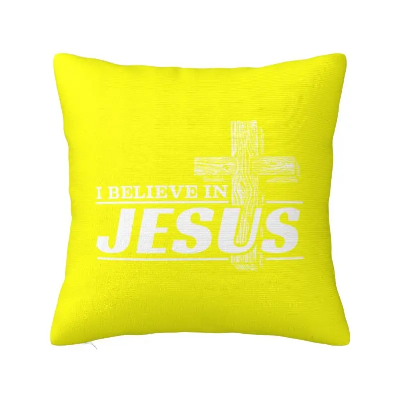 Custom I Believe In Jesus Christ Throw Pillowcase Cristianity Faith Nordic Cushion Cover Square Pillowcase