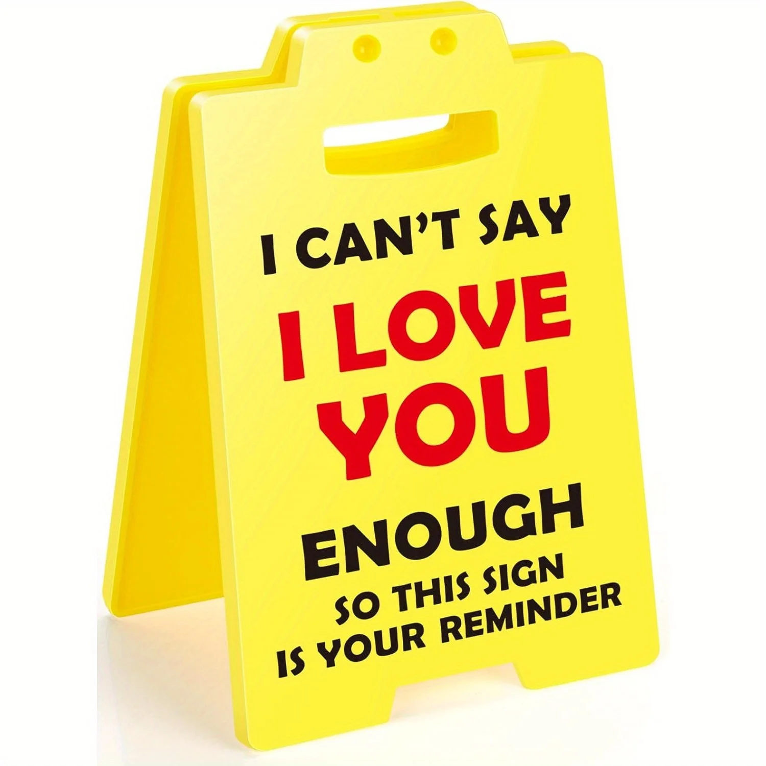 Boyfriend Girlfriend Wife Husband Gifts, I Love You - Funny Cute Small Desk Sign for Couple Fiance Wife Husband Him Her Birthday