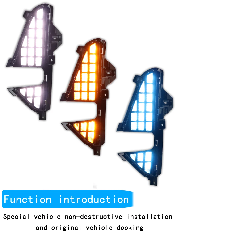 2 قطعة DRL لدينزا D9 2022 BYD 2023 D9 MPV Led النهار تشغيل أضواء الأصفر بدوره إشارة مصباح مقاوم للماء