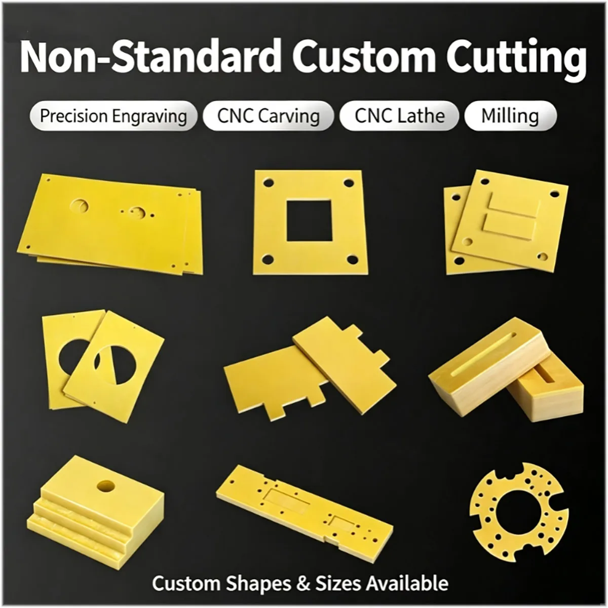 3240 Epoxy Resin Board/Yellow Fiberglass Electrical Glue Board/High Temperature Insulation Board/Customized Processing