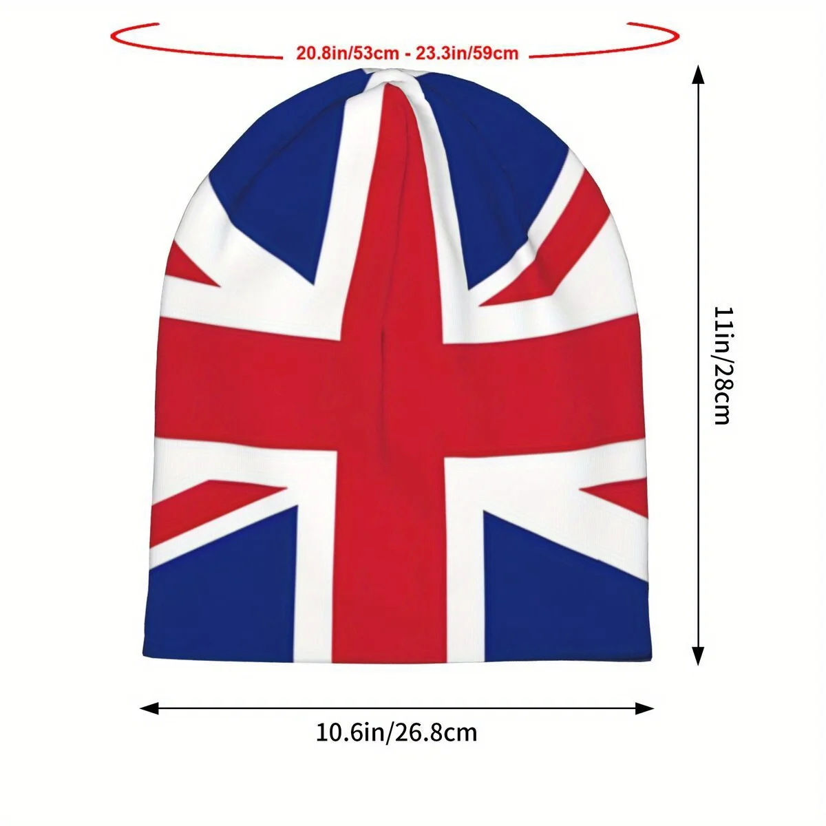 United Kingdom Flag Union Jack Aesthetic Warm Hip-hop Street Punk Gothic Hat, Fashionable Style