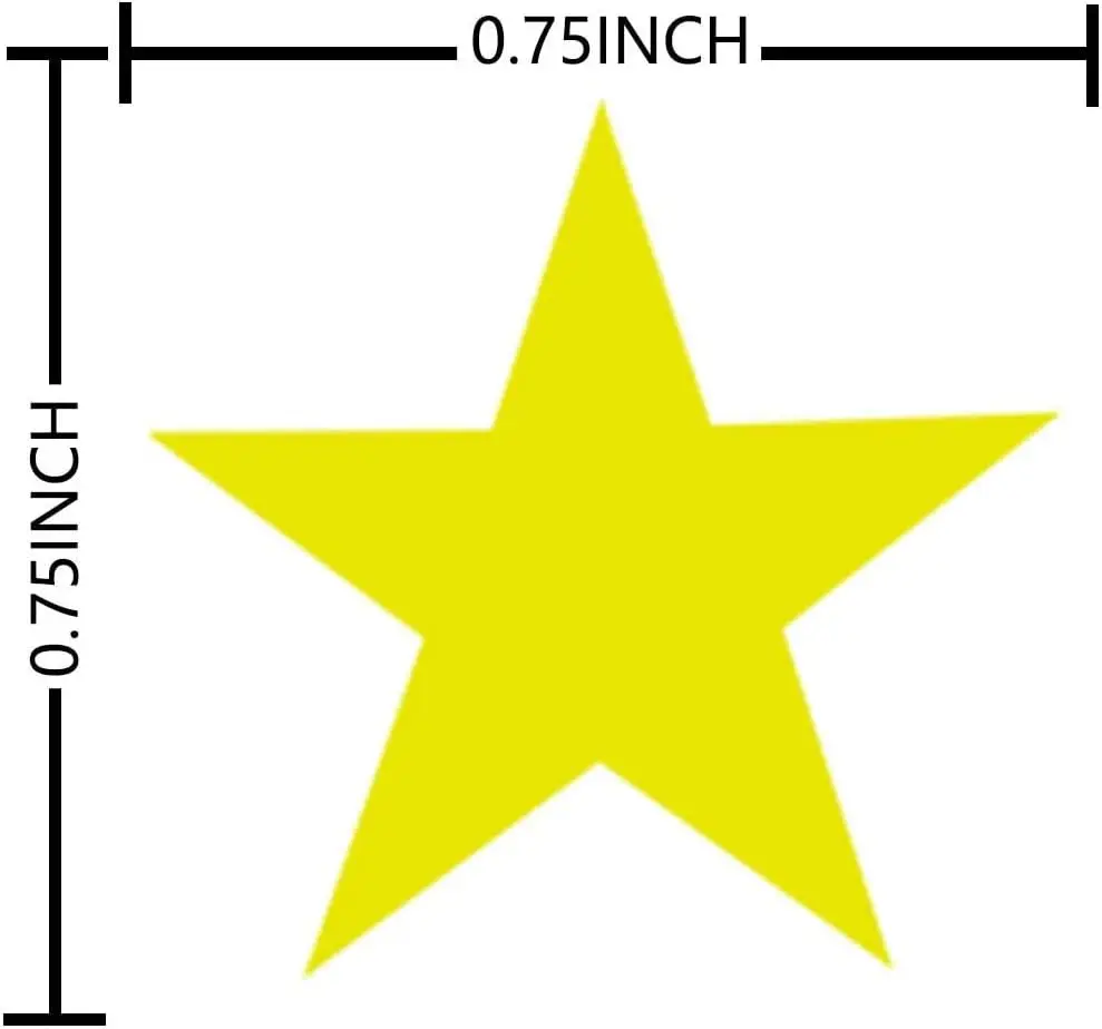 Metallic Gold Star Stickers 3/4inch School Reward Kid Glitter Foil Stars Stickers 1000Pcs