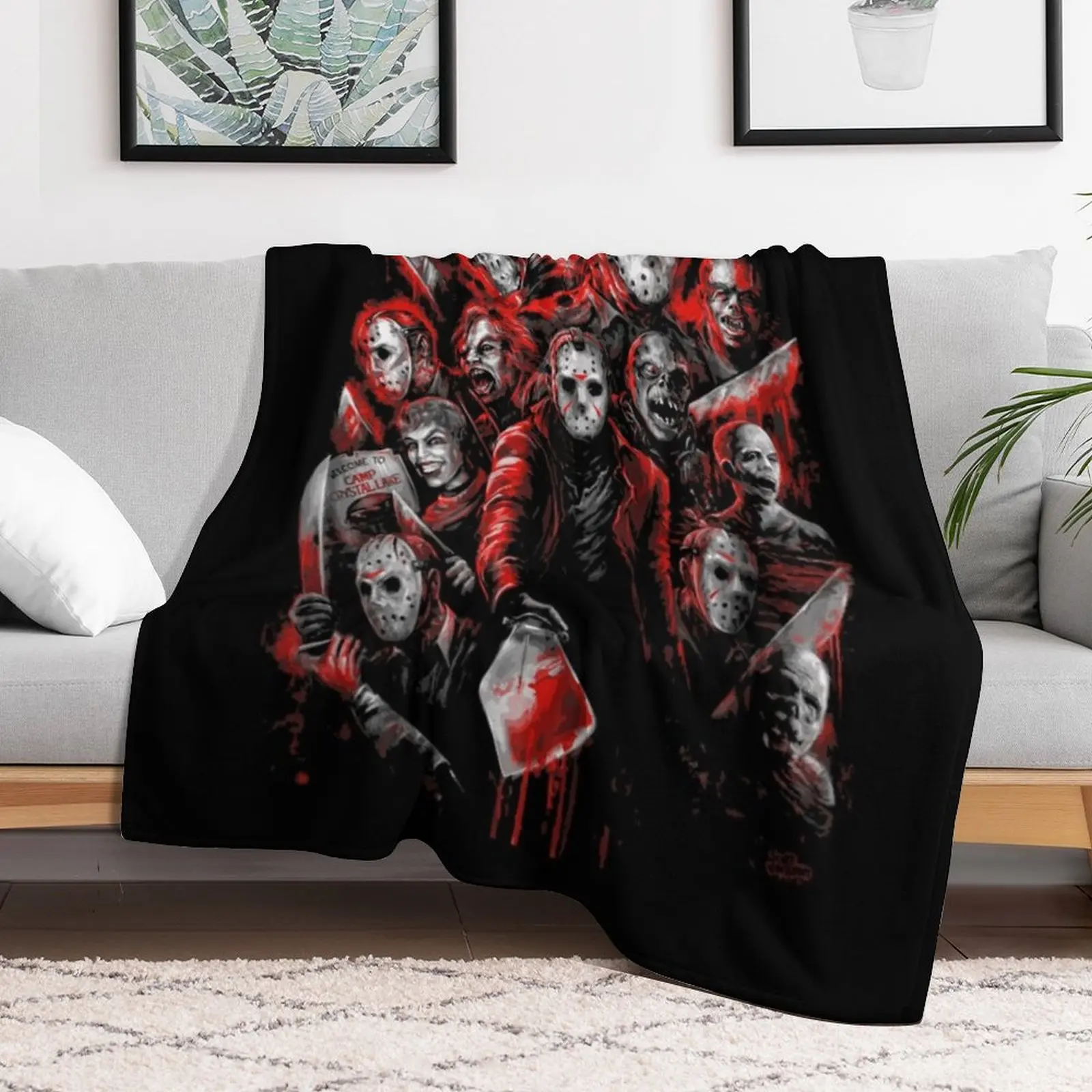 Jason Voorhees - Horror Throw Blanket Fashion Sofas warm winter Custom Blankets For Bed Blankets