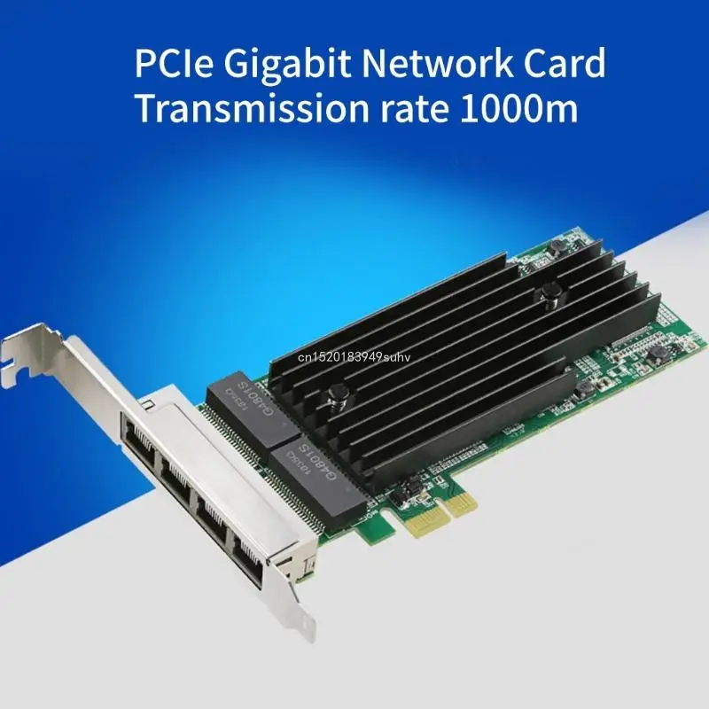 Gigabit Quads-poort Ethernet-serveradapter RJ45 Quads-poort netwerkkaart PCIE