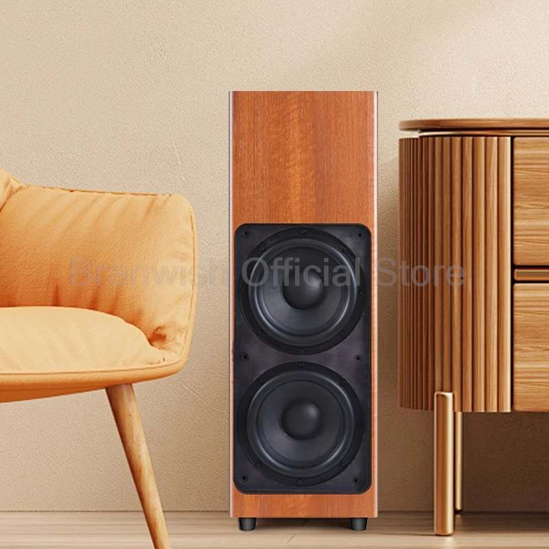 Double 8 Inch HiFi Speaker Wooden Active Passive Subwoofer Home Theater Audio Sound Box