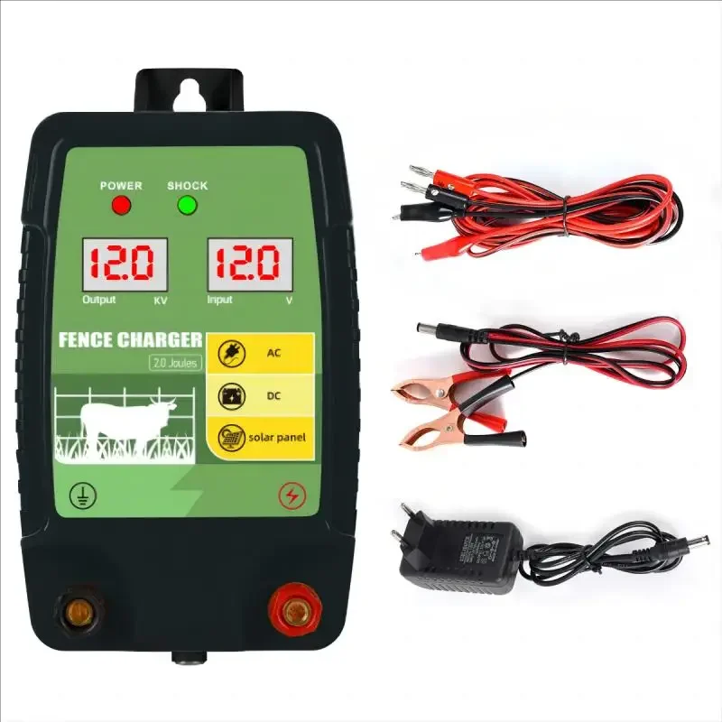 12KV Electric Fence Charger for Livestock Electric Fence Plug-in Electric Fence Power Supply for Prevention Farm Poultry Garden