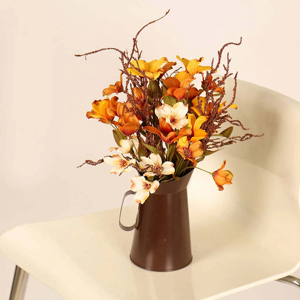 Low Maintenance Fake Flowers In Vase Realistic Appearance Wonderful Autumn Decoration Elegant As Shown