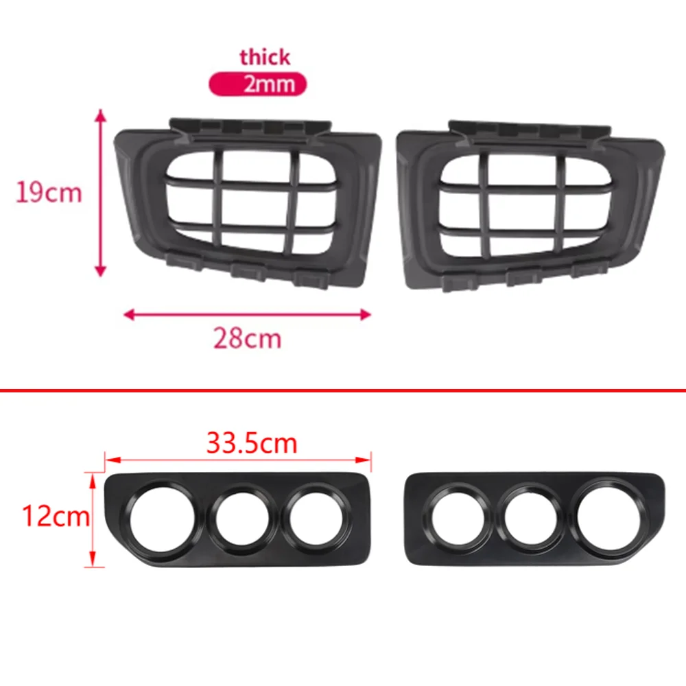 4PCS Car Rear Tail Lamp Protect Front Fog Light Guard Cover for Suzuki Jimny JB64 JB74 2019-2024 Lamp Hoods Exterior Accessories