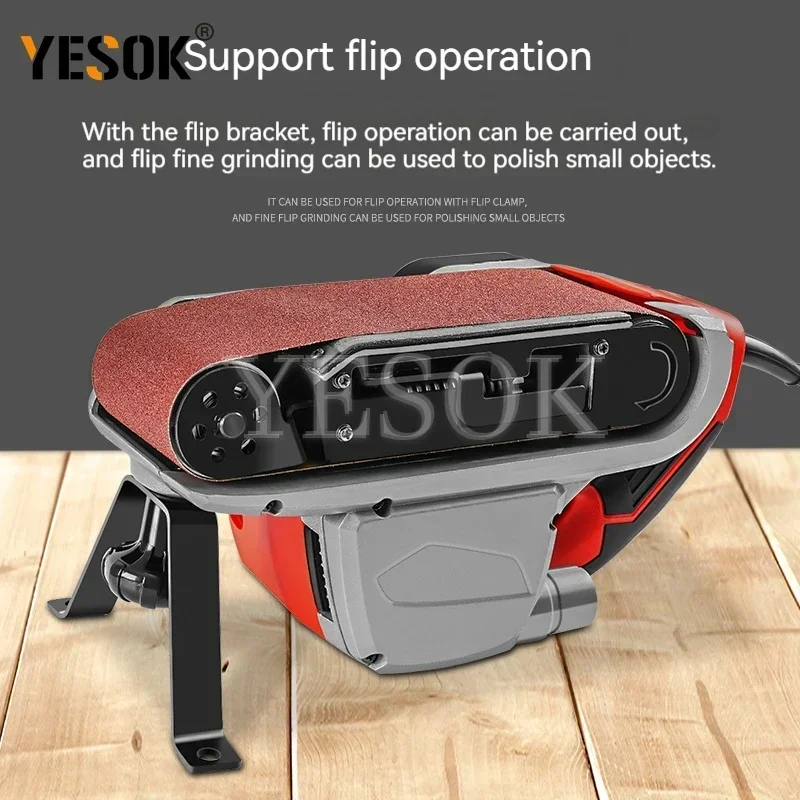 Industrial Grade Sanding Machine 4 Inch Belt Machine Household Portable Small Sandpaper Plane Polishing Polisher--220V