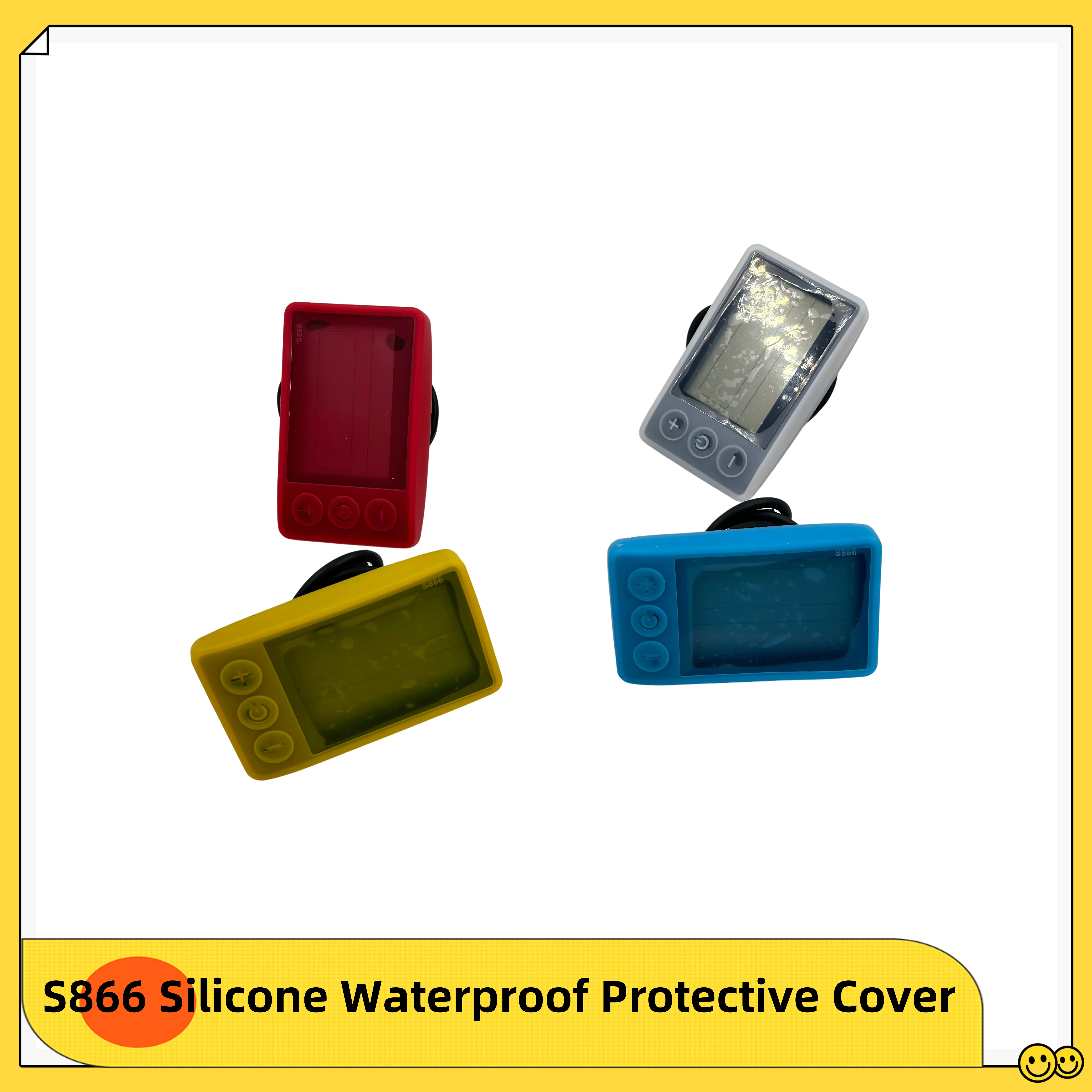 Electric Scooter Accessories S866 Silicone Instrument Cover Scooter Instrument Silicone Waterproof Protective Cover, S866 Displa