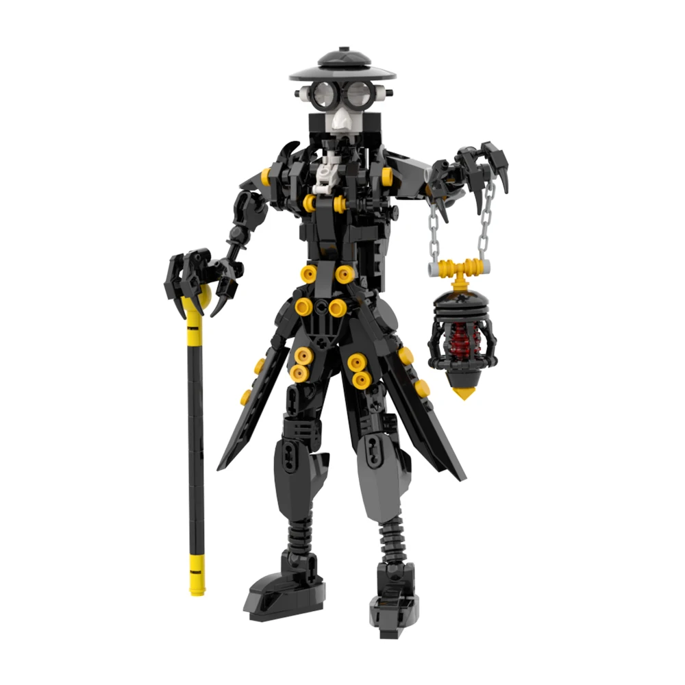 MOC Plague Doctor Figures Model with Bird-like Beak Mask 331 Pieces Building Bricks Toys for Children's Halloween Gifts