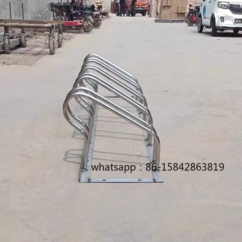 Stainless steel bicycle parking rack Split card type adjustable spiral parking rack