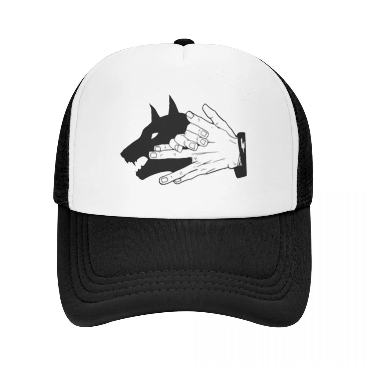 Divine Hand Sign Black Dogs Cool Mesh Baseball Cap For Women Beach Casquette 2024 New Street Dance Hats