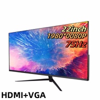 Monitor per computer da 22 pollici, display VA per giochi da ufficio, alimentatore VGA compatibile HDMI 1080P 75Hz DC 1920*1080