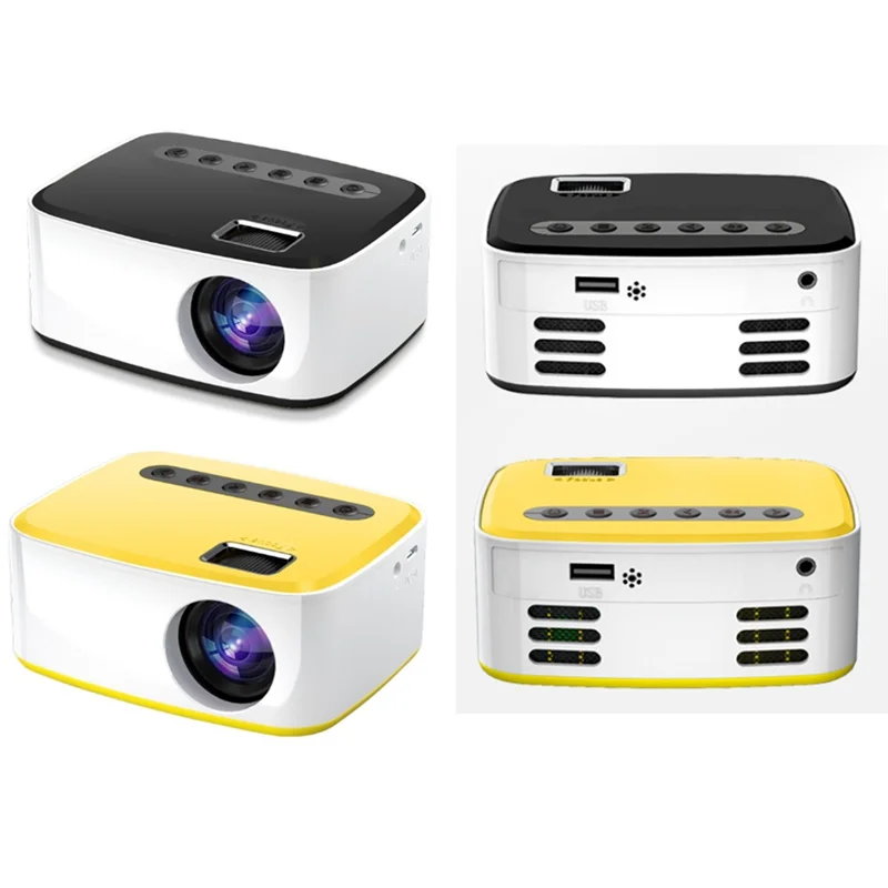 

ABRU-проектор LED 1080P с одинаковым экраном, беспроводной мобильный телефон, мини-проектор, видеоплеер для домашнего кинотеатра, вилка европейского стандарта