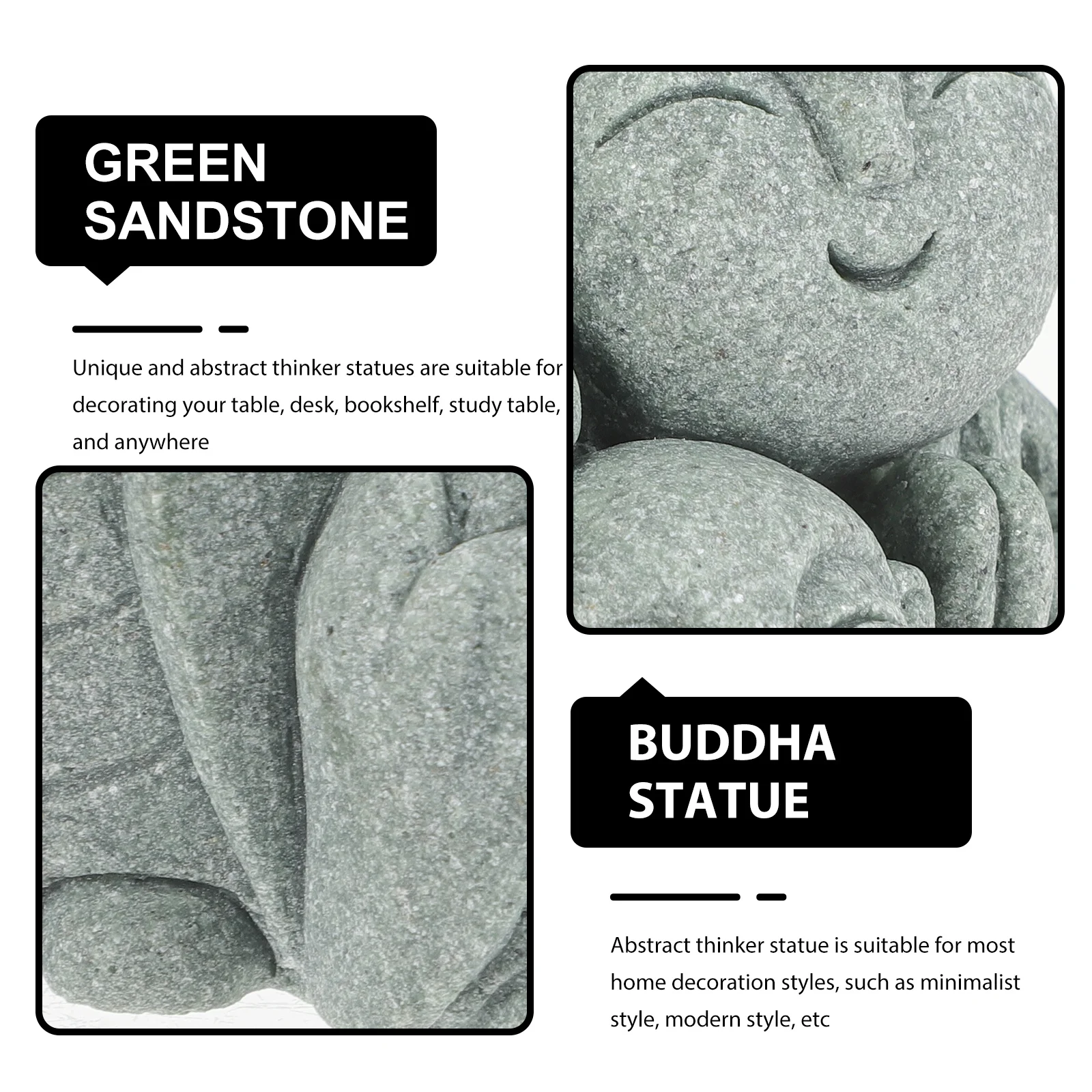 

1 set Fish Tank Monk Decor Set Realistic Buddha Statue For Aquarium Home Office Desk Decoration, Small Asian Miniature