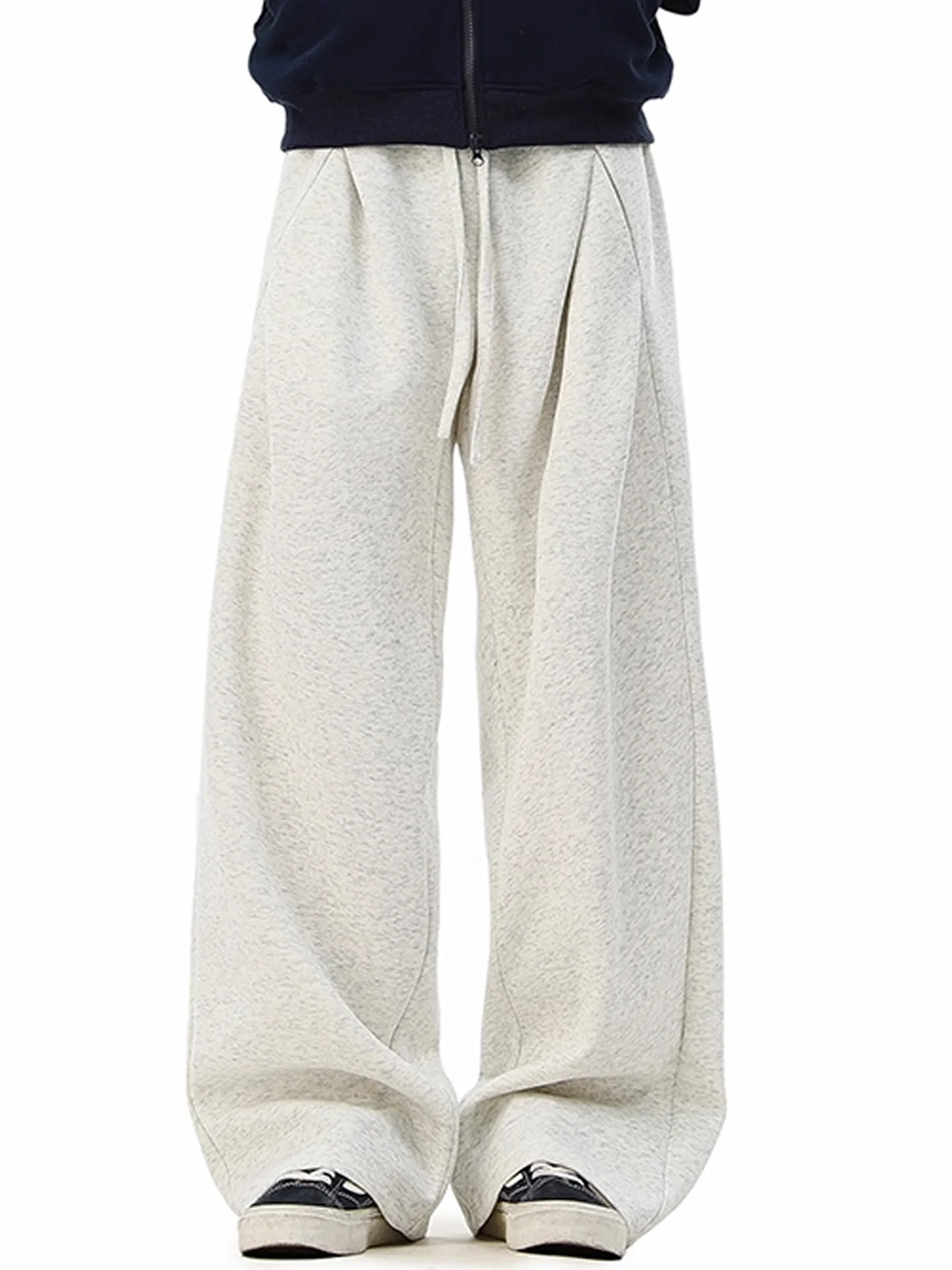 

Мужские спортивные брюки American Sleey: осенние, свободные, прямые, из хлопка и полиэстера, не мнущиеся, с эффектом драпировки, для повседневной носки