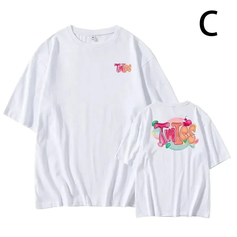 Twice READY TO BE Same T Shirt Women Kpop Loose Cotton Short Sleeve T-shirt Streetwear Fashion Y2k Crop Tops Tee TWICE Clothes