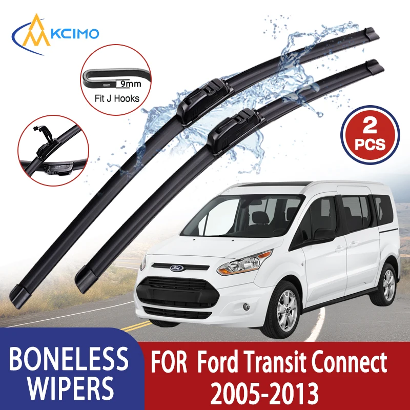 

Kcimo For Ford Transit Connect 2005-2013 Car Wiper U-type Soft Rubber Boneless Wiper HD Quiet Durable Automotive Wiper 22"+20"