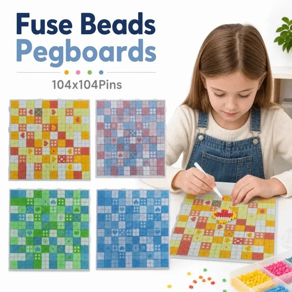 78x78/104x104Pins Fuse Beads Pegboards 2.6mm Beads Heat Resistant Hama Beads Pegboards Square DIY Perler Beads Boards