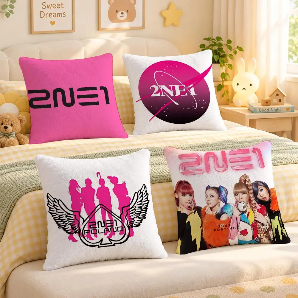 Group 2NE1 Kpop Girl Crush Music Decor Cushion Cover Personalized Decorative Living Room Home Sofa Bedroom Office Car Decor