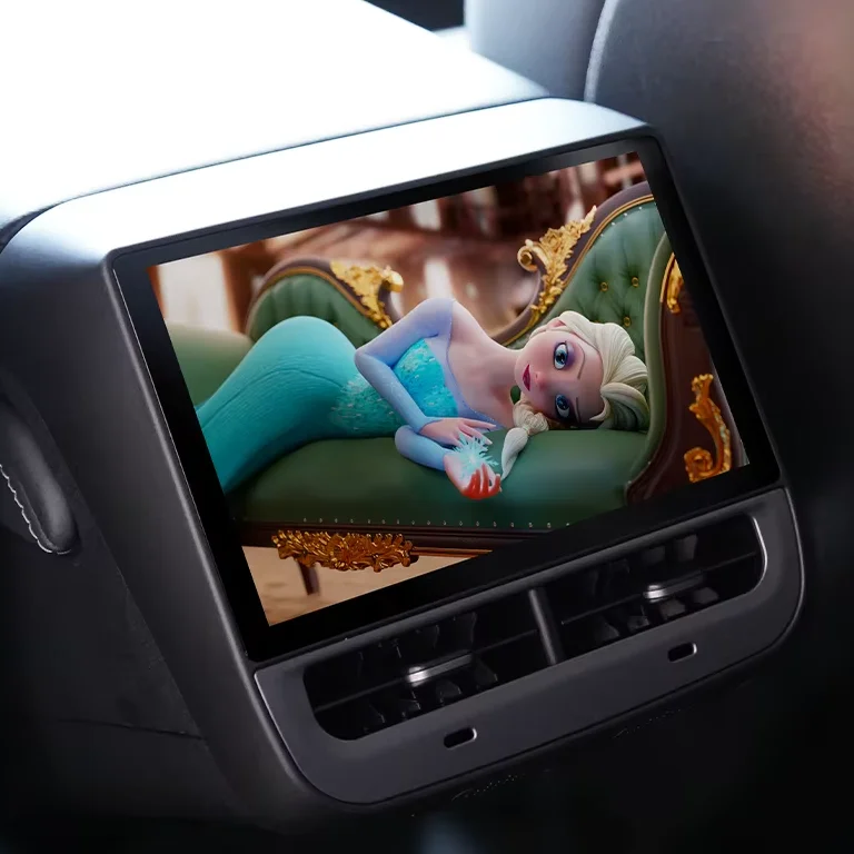 7'' Multimedia Android Screen Car Rear Seat Entertainment Radio For Tesla Model 3 Or Model Y Rear Air Conditioner Purifier Panel